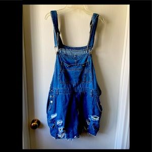 Jeans Distressed Overalls